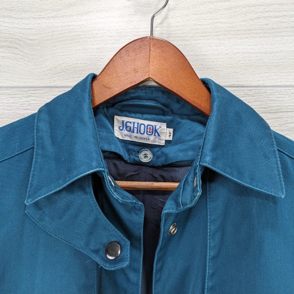 Vintage J.G. Hook Full Length Trench Coat Size 4P - Picture 3 of 16